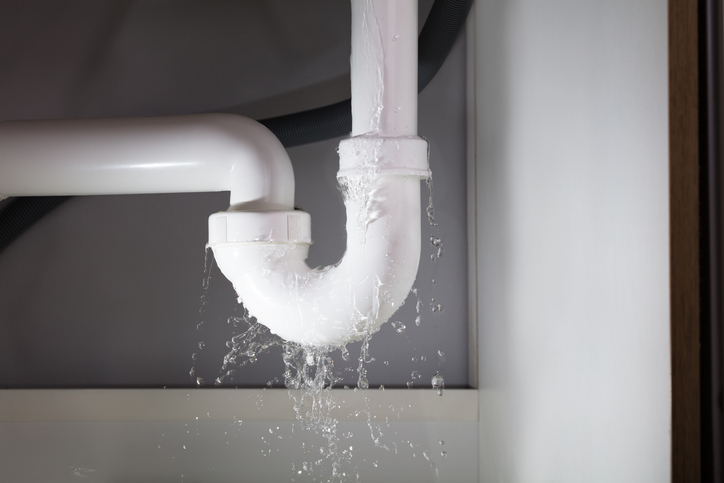 Leaking water pipe in rental property
