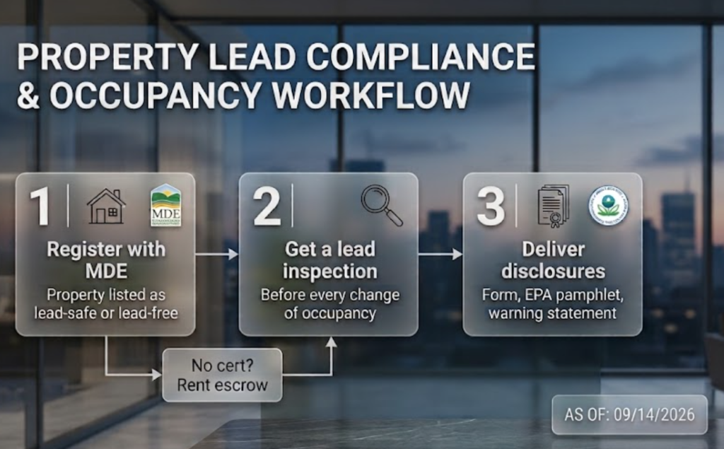 The 3 steps landlords must follow in Maryland for lead paint compliance.